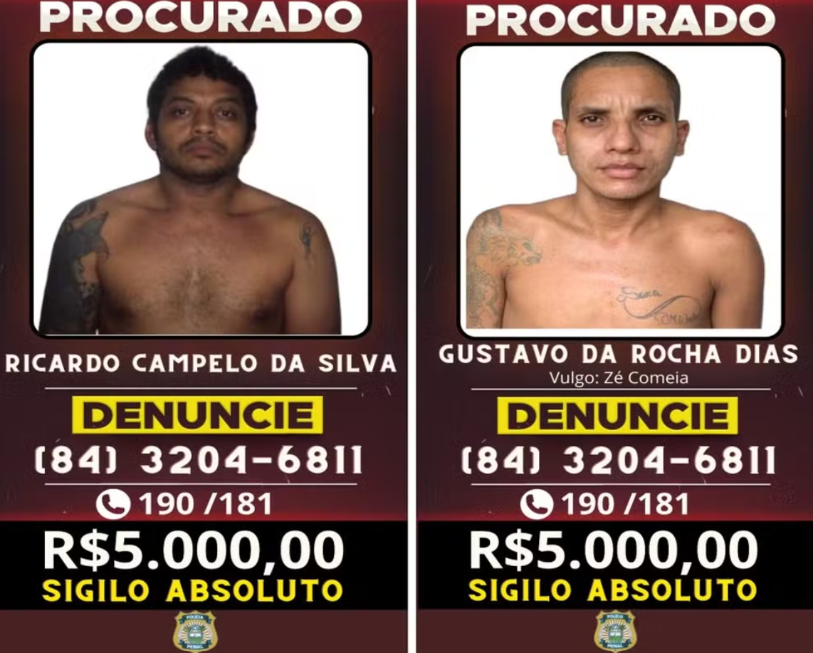 Governo oferece recompensa por informações dos fugitivos de Alcaçuz