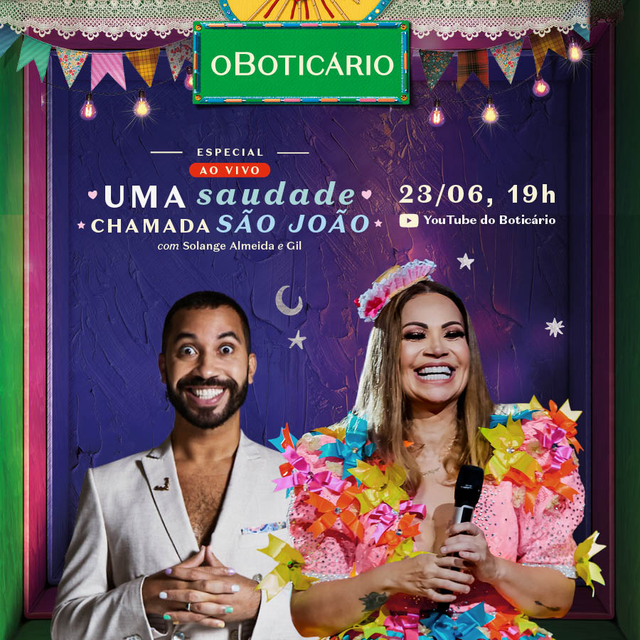 O Boticário traz Gil do BBB para celebrar São João em live show de Solange Almeida