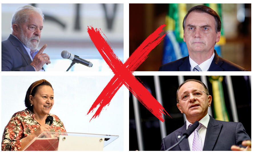 Lula, Bolsonaro, Fátima e Benes