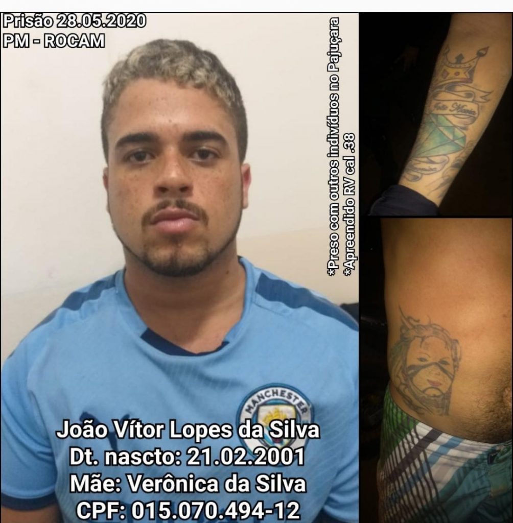 João Vitor, suspeito de assassinar filha de PM