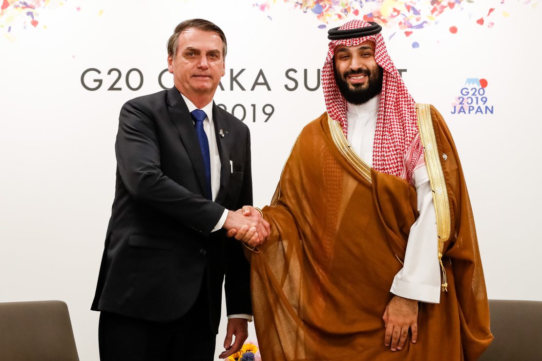 Mohammed Bin Salman e Jair Bolsonaro