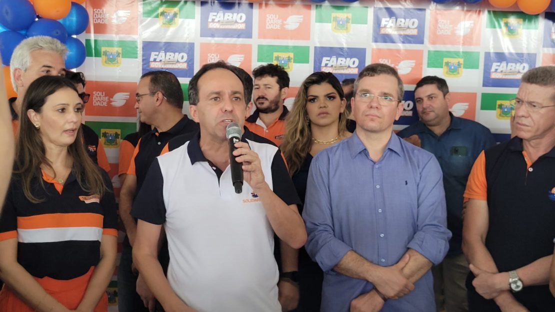 Fábio Dantas e Ivan Júnior na convenção do Solidariedade