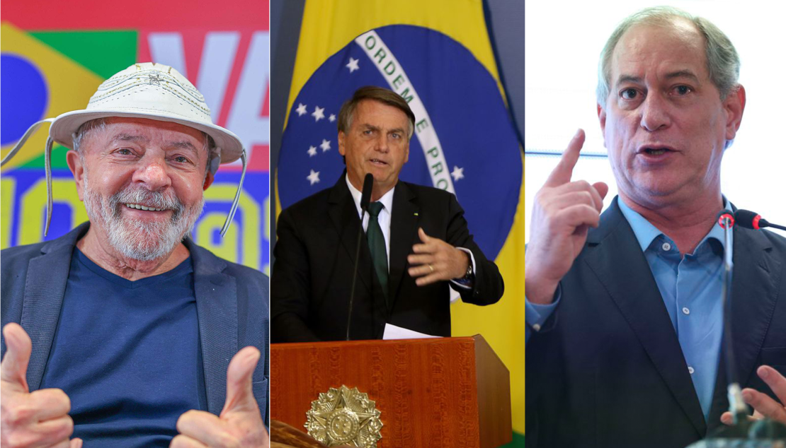 Lula, Bolsonaro e Ciro Gomes