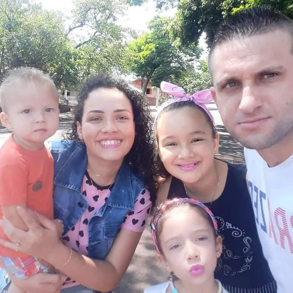 Fabiano Júnior Garcia e sua família