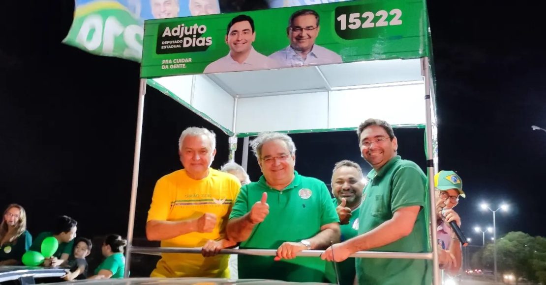 General Girão, Álvaro e Adjuto Dias em ato público na cidade de Caicó