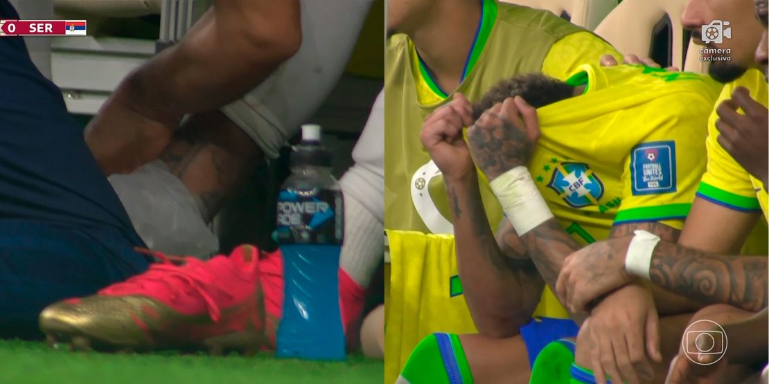 Neymar chora após ser substituído