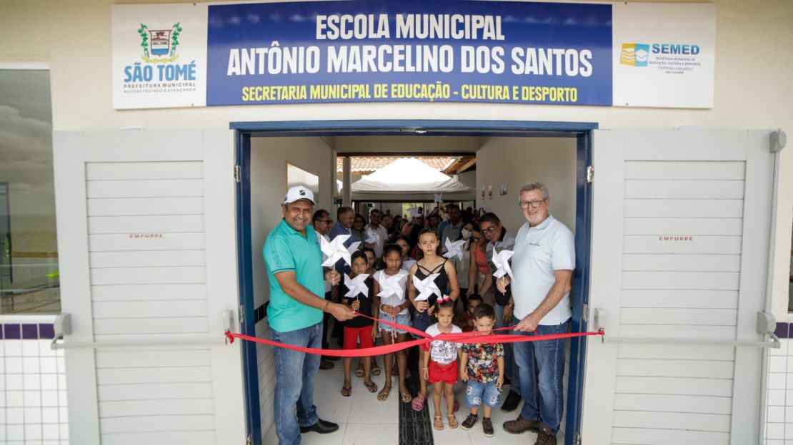 Inauguração Escola Municipal Antônio Marcelino dos Santos na comunidade de Serra do Lameiro