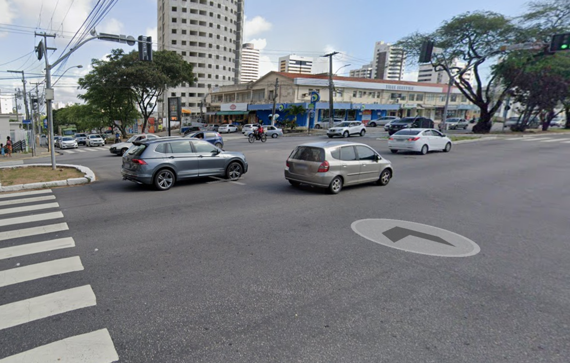 Obra da trincheira na Alexandrino de Alencar custará R$ 25 milhões. Foto: Google Street View