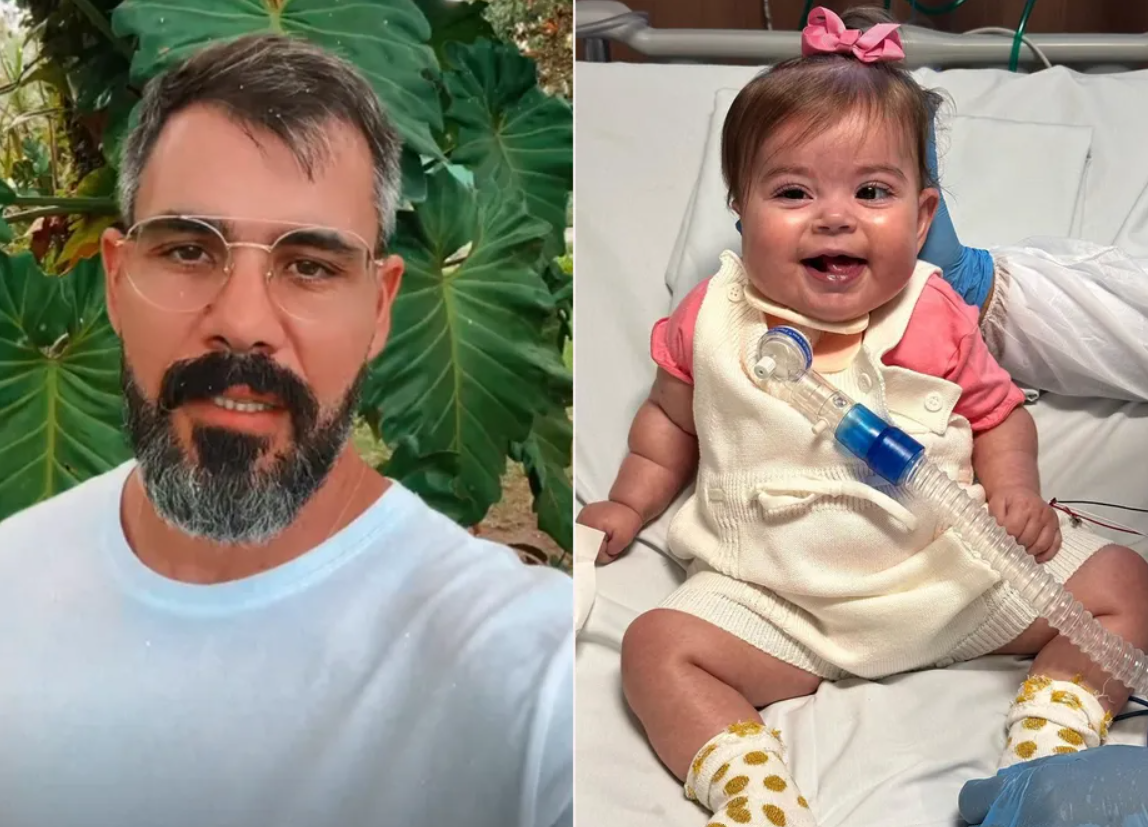 'Vontade de Deus será feita', diz Juliano Cazarré sobre saúde da filha 'Vontade de Deus será feita', diz Juliano Cazarré sobre saúde da filha