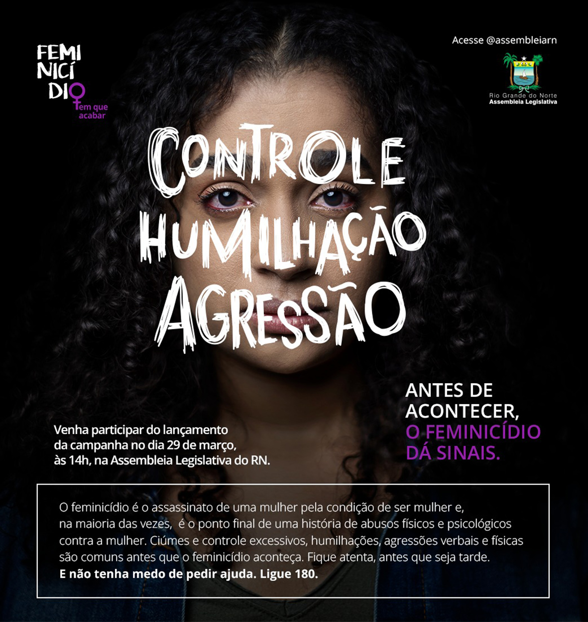 ALRN inicia  campanha  de combate  à violência  doméstica e feminicídio