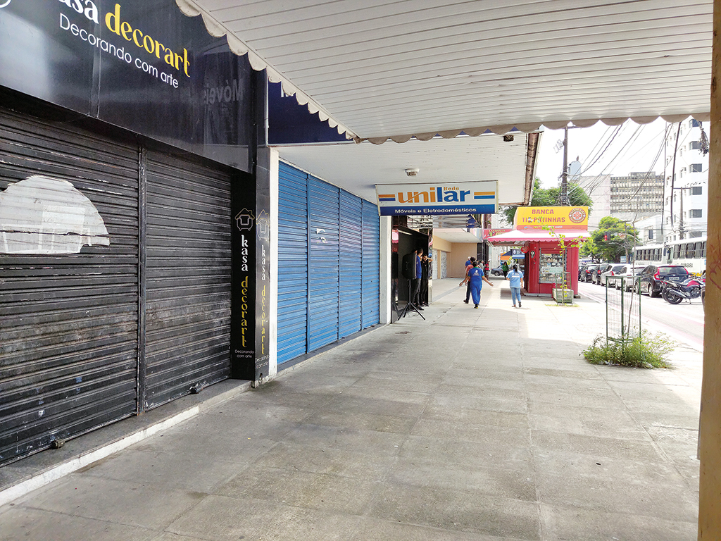 Cidade Alta tem sofrido jnos últimos anos com o fechamento de lojas. Foto: Jaqueilton Gomes/NOVO