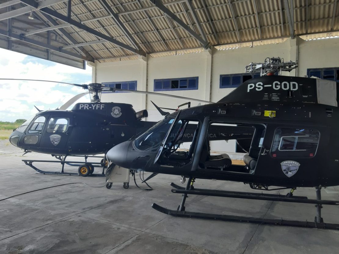 Helicóptero Potiguar 02 chega ao RN e processo de montagem é iniciado