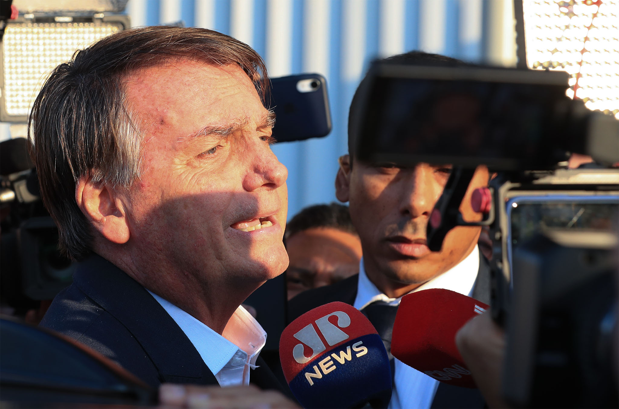 Jair Bolsonaro faz declaração sobre Lula para tentar desviar foco do julgamento no TSE. Foto: Lula Marques/Agência Brasil