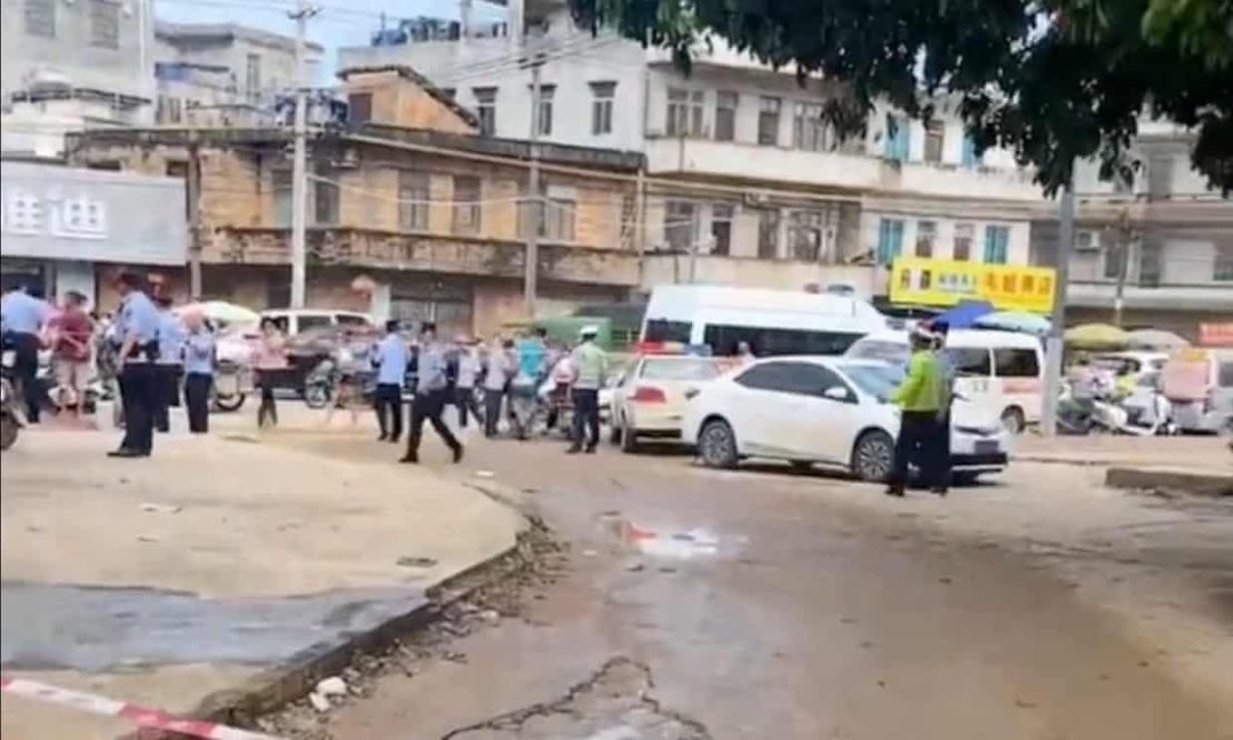 Alvo do ataque à escola na China foi um jardim de infância. Foto: reprodução/Twitter