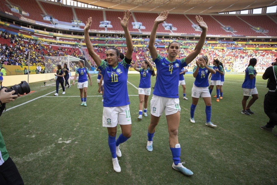 Bancos vão adaptar horário de funcionamento nos dias de jogos da seleção feminina. Foto: Thaís Magalhães/CBF