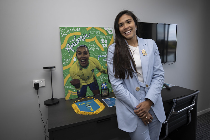 Para a lateral Antônia, do RN, sua experiência conta na seleção. Foto: Thais Magalhães/CBF