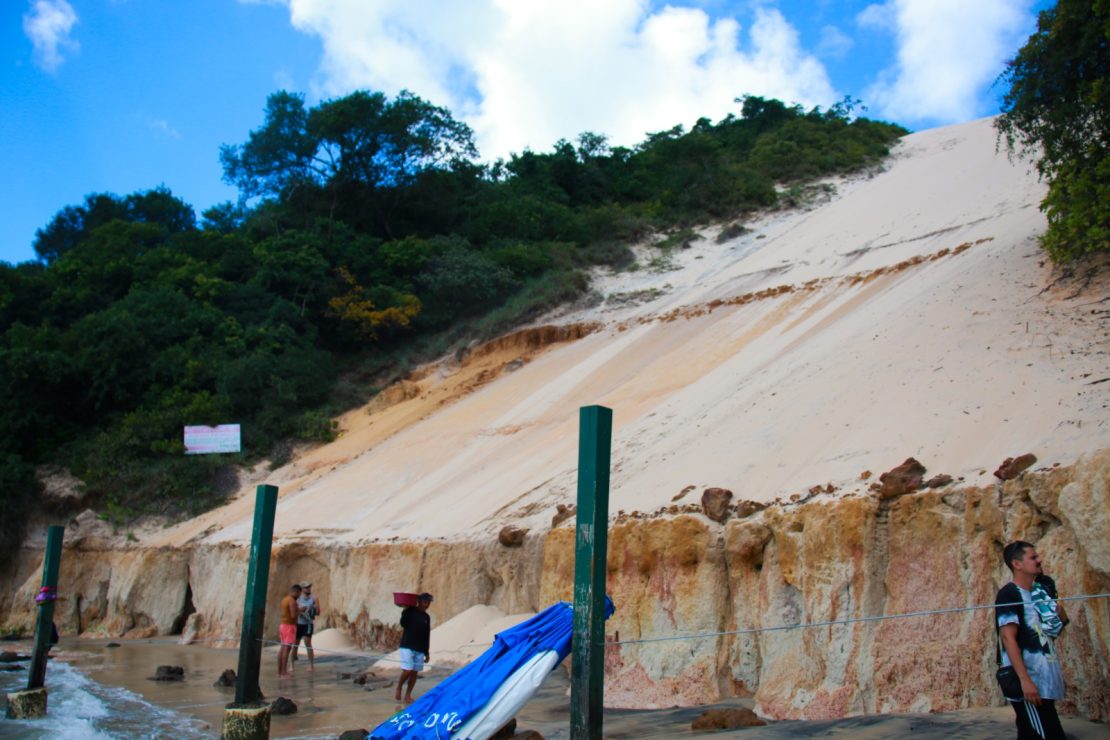 Semurb diz que o alargamento da faixa de areia deve proteger o Morro do Careca - Foto: Dayvissom Melo/NOVO Notícias