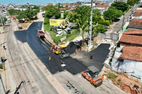 Mudança no trânsito no bairro Nordeste é necessário para conclusão de obra de drenagem. Foto: Prefeitura de Natal 