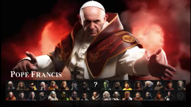 "Versão" de Mortal Kombat tem o Papa Francisco como um dos lutadores. Foto: Reprodução