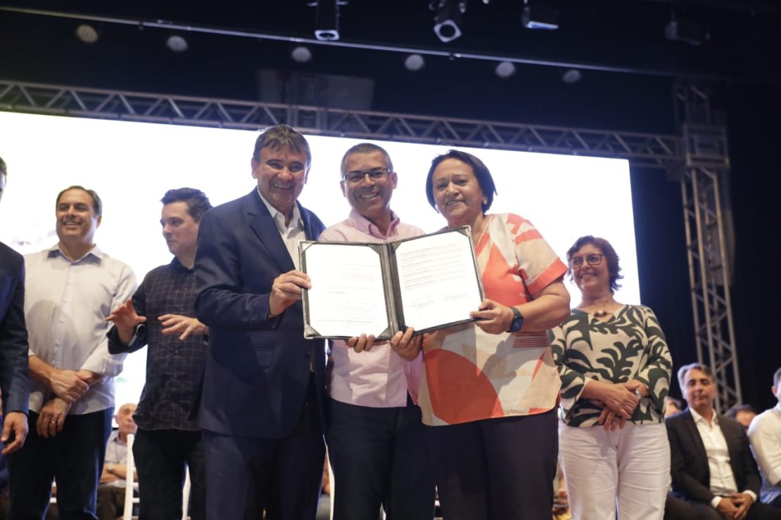 Na Adesão do RN ao Brasil Sem Fome, ministro Welington Dias anunciou recursos e assinou protocolos. Fotos: Raiane Miranda/GovRN