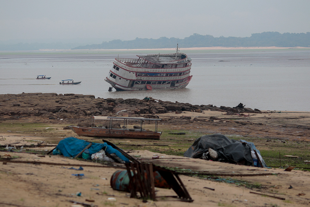 A seca extrema na Amazônia é a pior em mais de um século. Foto: Suamy Beydoun/AGIF/Estadão Conteúdo
