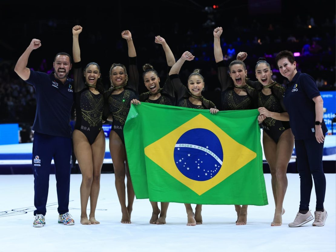 Essa é a primeira vez na história que o Brasil conquista a prata no Mundial de Ginástica. Ricardo Bufolin/CBG