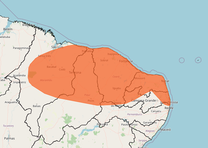 Alerta de chuvas intensas para o RN vale até a sexta-feira. Foto: Reprodução 