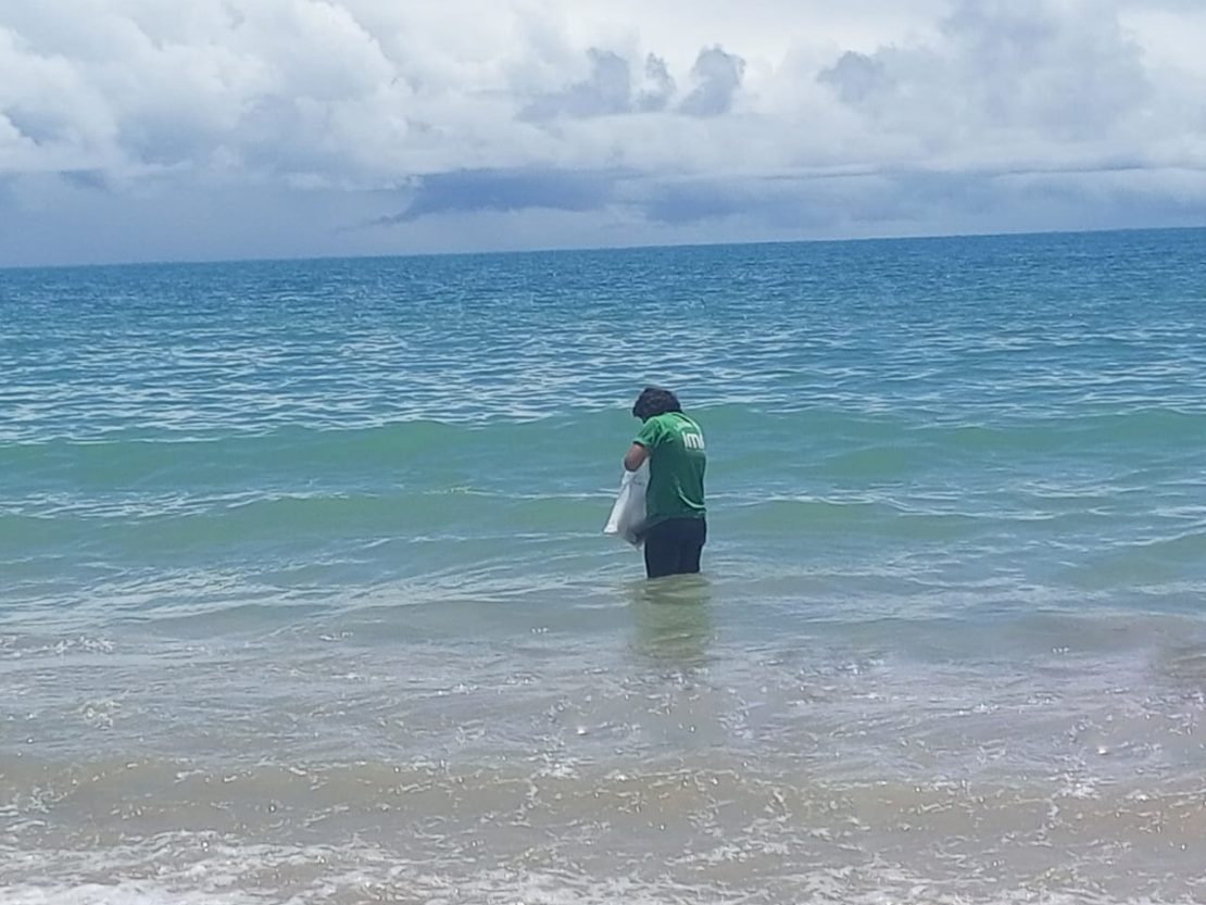 Técnicos do IMA de Alagoas estão investigando a maré vermelha no estado. Foto: IMA