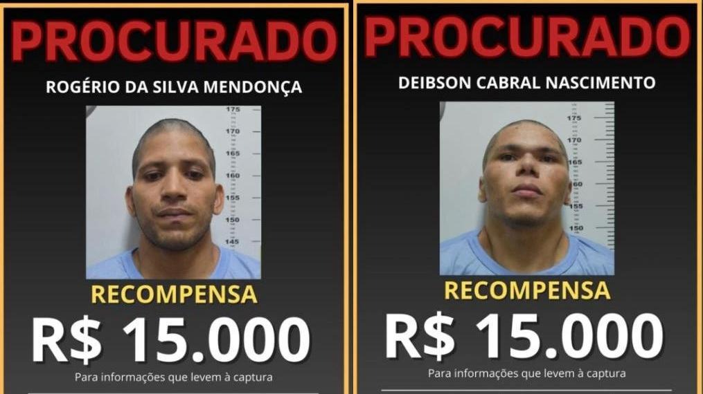 Caçada aos fugitivos do presídio federal de Mossoró completou duas semanas. Foto: Reprodução