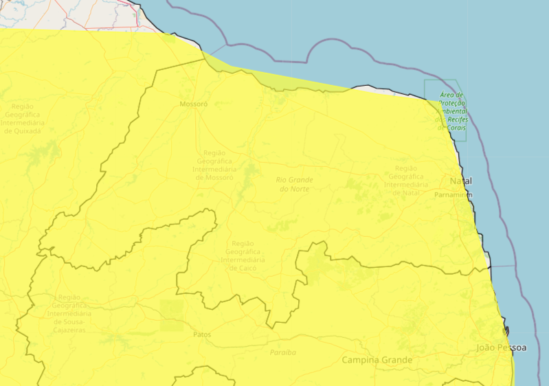 Alerta de chuvas intensas para todo o RN vale até a manhã da quarta-feira (13). Foto: Reprodução 