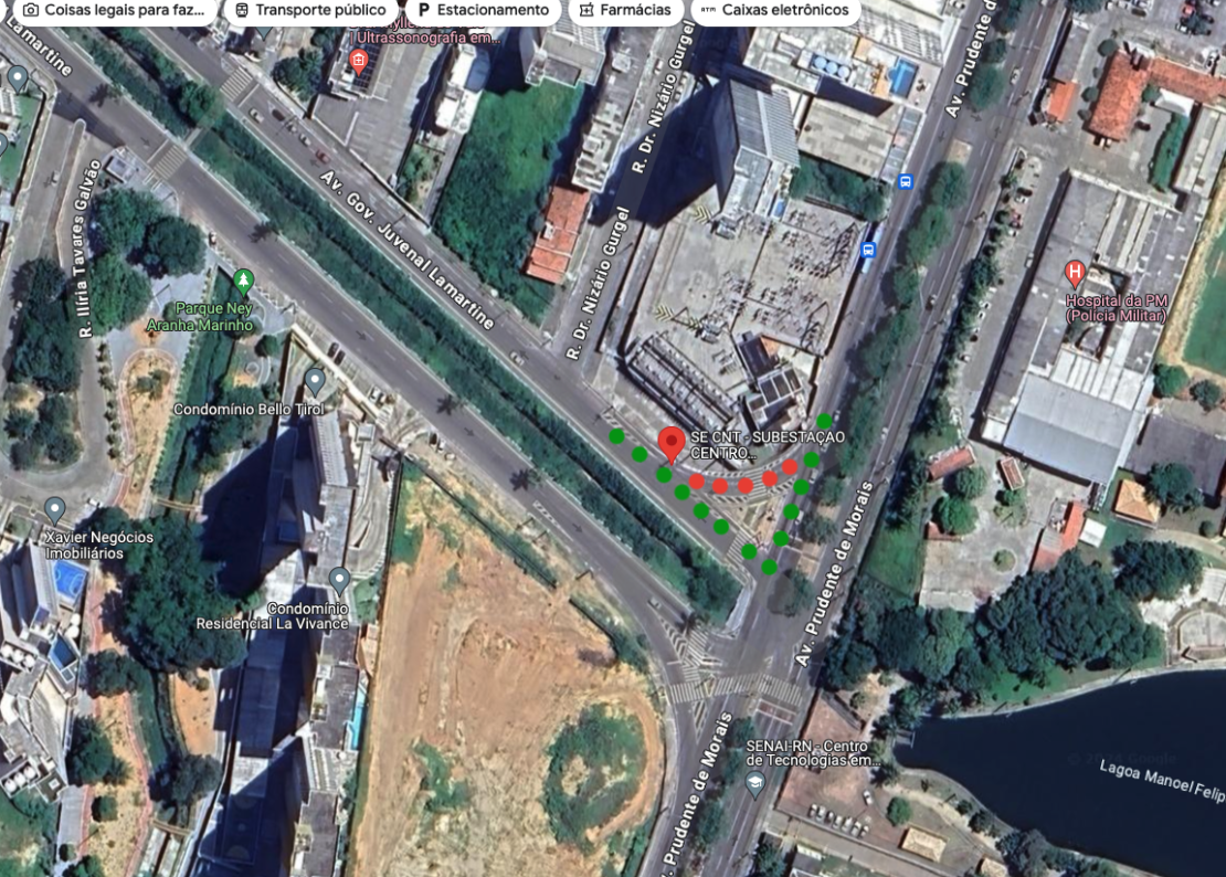 Curva da Juvenal Lamartine ficará fechada por 60 dias para obra da Neoenergia Cosern. Foto: Google Maps