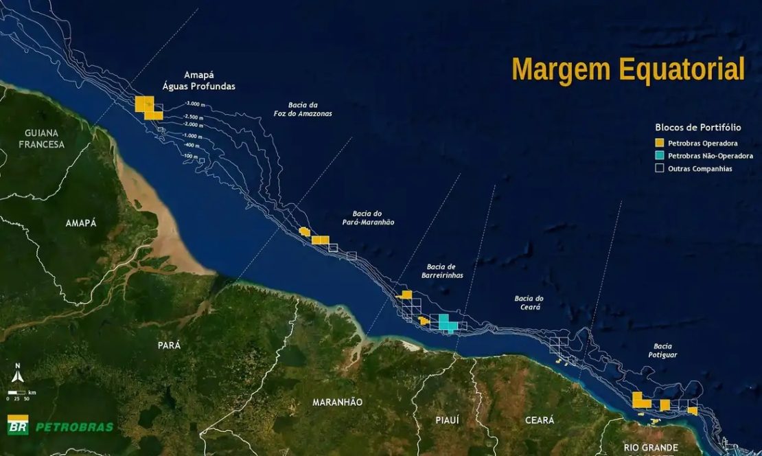 Exploração de petróleo na Margem Equatorial no RN pode proporcionar um extra de R$ 657,7 milhões em arrecadação indireta ao estado. Ilustração: Petrobras