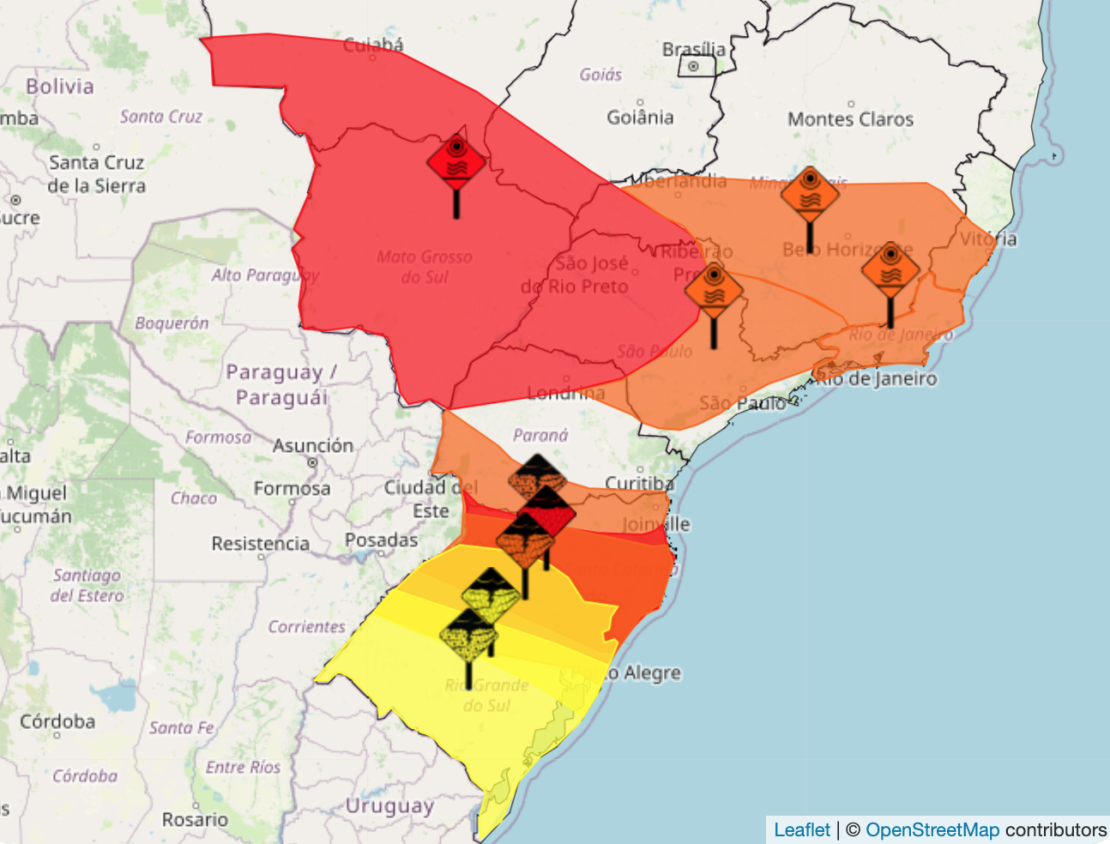 Alertas de ondas de calor e acúmulo de chuva abrangem 8 estados. Foto: Inmet