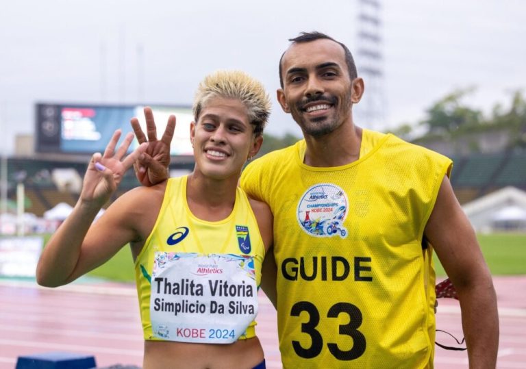 Thalita Simplício, paratleta potiguar, conquistou o tricampeonato mundial de atletismo neste domingo. Foto: CPB