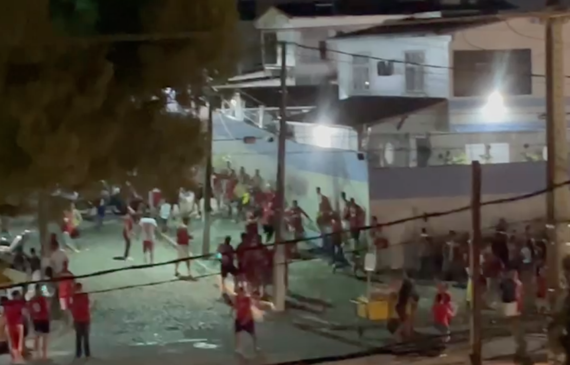Vídeos registraram a confusão entre torcedores após América e Iguatu. Foto: Reprodução 