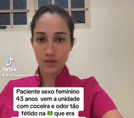 Médica Larissa Pereira foi quem acabou levando o marido à prisão após descobrir que a vagina da esposa estava contaminada com bactéria encontrada em pessoas mortas. Foto: Reprodução 