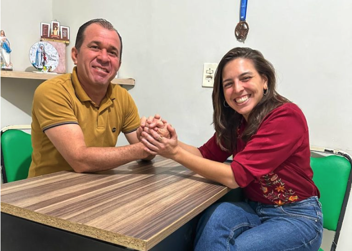 Natália Bonavides confirma que Milklei Leite foi escolhido para ser seu parceiro de chapa na disputa à Prefeitura de Natal. Foto: Divulgação