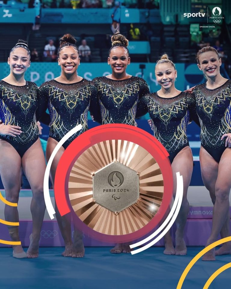 Equipe feminina da ginástica artística conquista o bronze em paris 2024. Foto: Reprodução