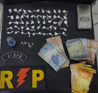 Material relacionado ao tráfico é encontrado em área de mata. Foto: Reprodução/PMRN.