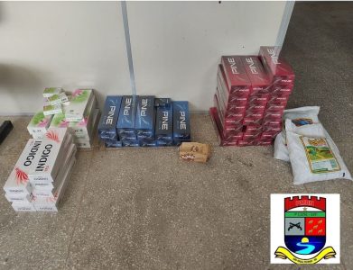 Polícia Militar apreende cigarros de origem ilícita e drogas. Foto: Reprodução/PMRN.