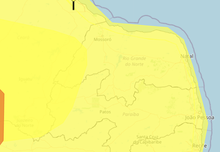Ventos fortes geraram quatro alertas do Inmet para o RN. Foto: Reprodução