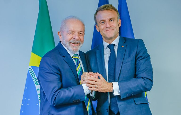 Macron defendeu a inclusão do Brasil e de outros países como membros permanentes do Conselho de Segurança da ONU. Foto: Ricardo Stuckert / PR