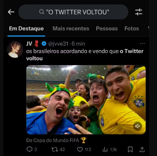 O retorno do X se tornou o assunto mais comentado na própria rede social