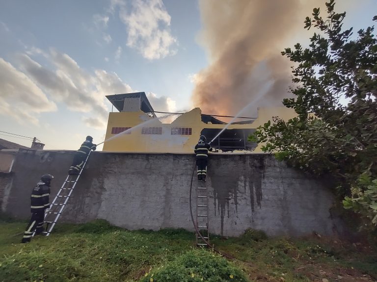 Incêndio em Assu. Foto: Divulgação/Corpo de Bombeiros do RN