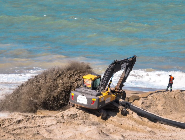 Fecomércio defende a importância e a urgência da obra da Obra da engorda de Ponta Negra. Foto: Magnus Nascimento/Secom Natal