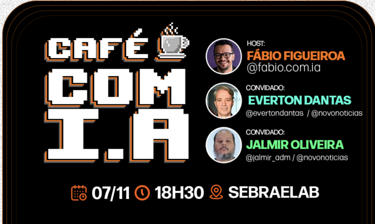 Café com IA é um evento mensal que discute o uso de Inteligência Artificial em diferentes áreas. Foto: Divulgação