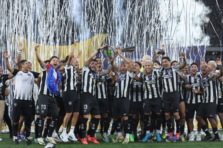 Gol que definiu o Botafogo como campeão do Brasileirão 2024 saiu aos 47 do segundo tempo. Foto: Vitor Silva/Botafogo.