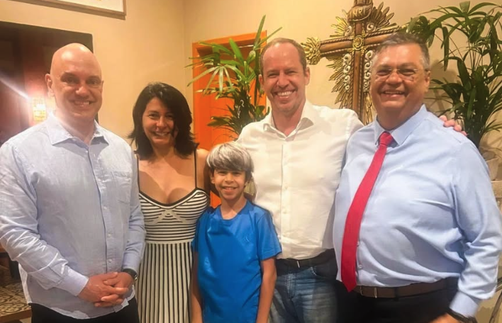 Dino se casou no sábado (30) e Moraes e Cappelli estavam entre os convidados da festa. Foto: Instagram