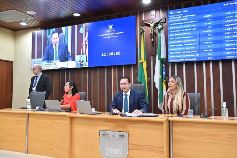 Presidente da Casa, deputado Ezequiel ferreira de Souza, condiu a votação do reajuste salarial para servidores do RN. Foto: Eduardo Maia/ALRN