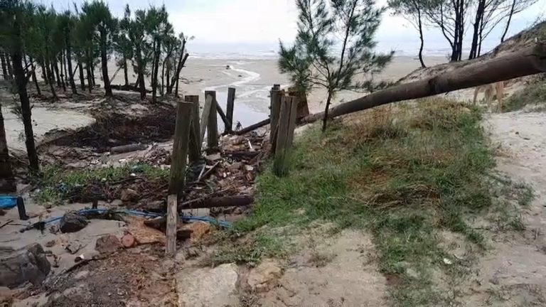 Tsunami meteorológico desta madrugada não causou danos significativos. Foto: Defesa Civil